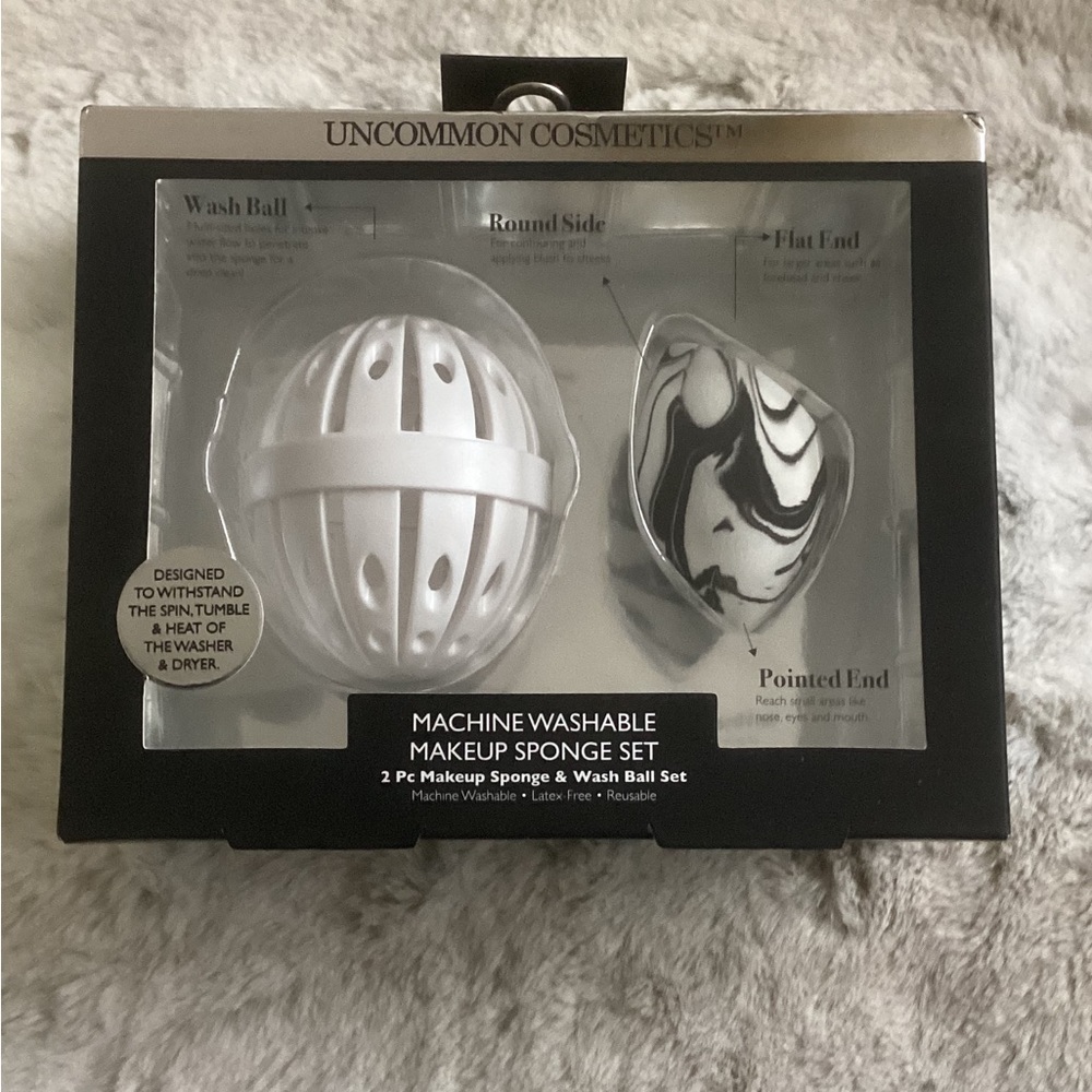 Uncommon Cosmetics 2 pc Machine Washable Makeup Sponge Set, NIB
